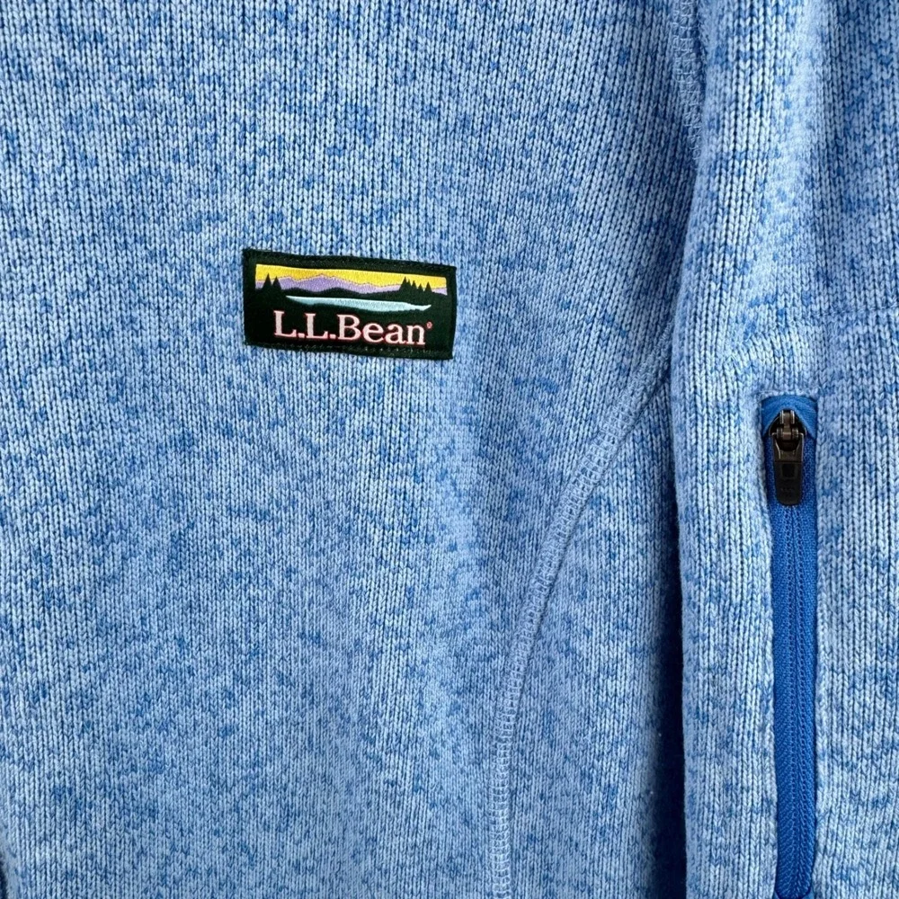 L.L. Bean Sweater Fleece Jacket Womens 2X Plus Blue Full Zip Gorpcore Hiking